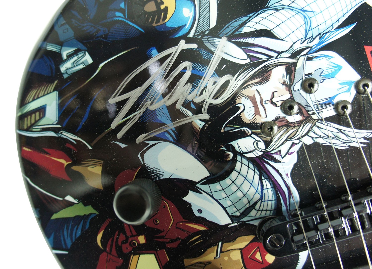 Stan Lee Signed Peavey Marvel Avengers Predator Electric Guitar & Certificate!