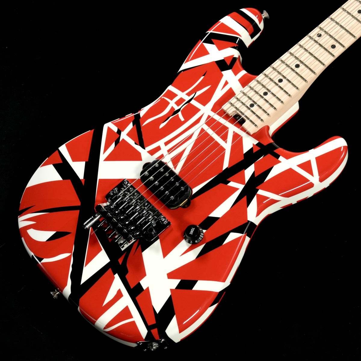 EVH Striped Series Red with Black Stripes