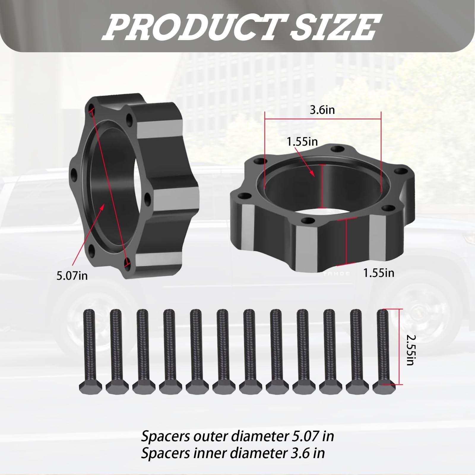 CV Spacers with Hardware Compatible with 99-16 Chevrolet GMC 1500 Pickups,00-…