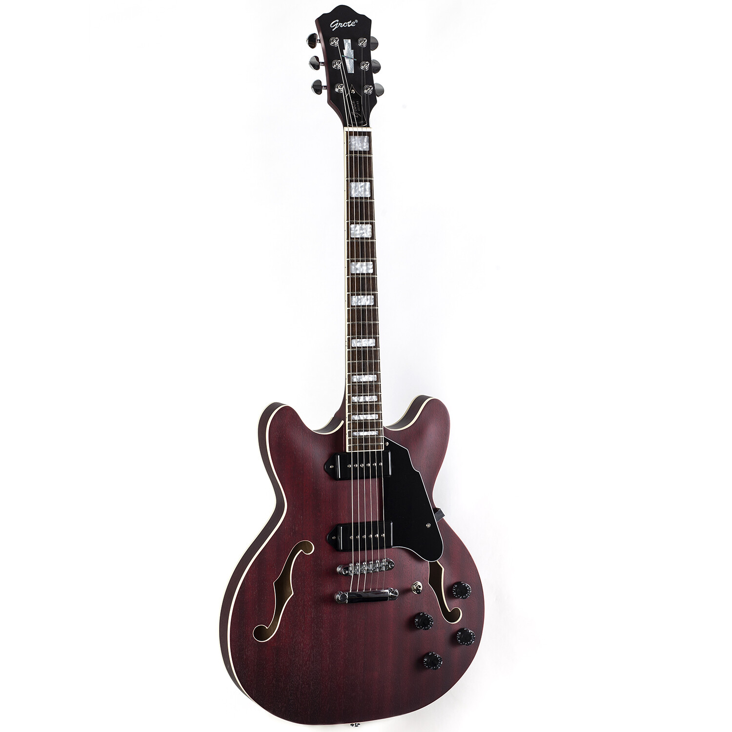 Semi-Hollow Body Guitar matte finished P90 Electric Guitar