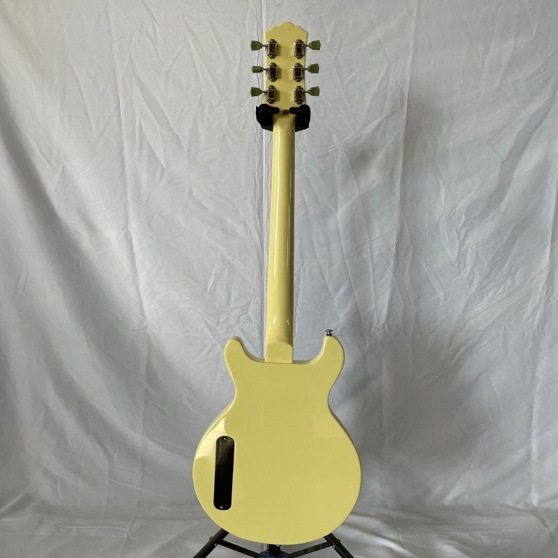Cream Yellow Junior DC Electric Guitar Double Cut Mahogany Body 6 String P90