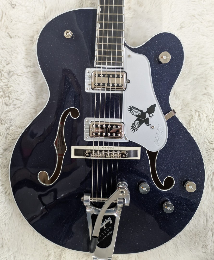 Gretsch G6136T-RR Rich Robinson Signature Magpie w/ Bigsby, Raven’s Breast Blue