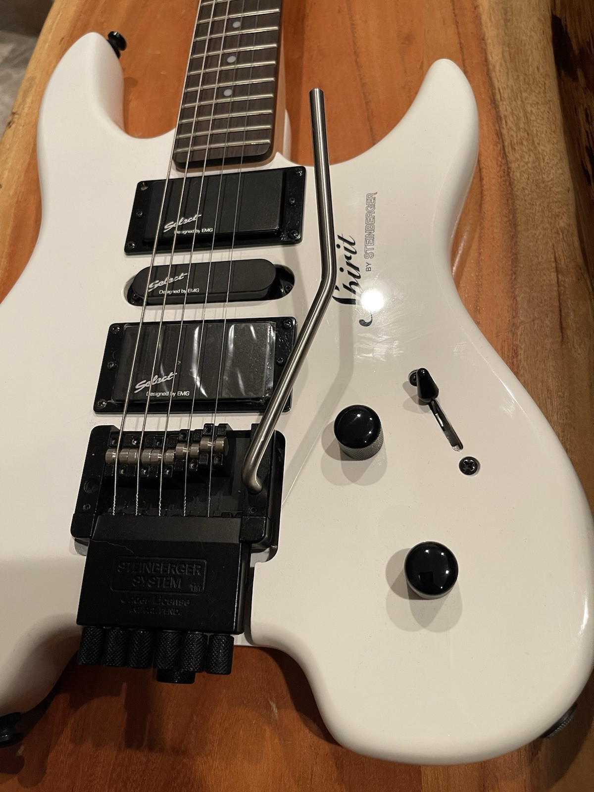 Electric Guitar Spirit By Steinberger GU-Deluxe White Made in 1991