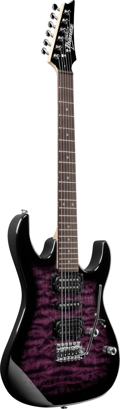 Ibanez GRX70QA RG Gio Electric Guitar – Transparent Violet Sunburst w/ Gig Bag