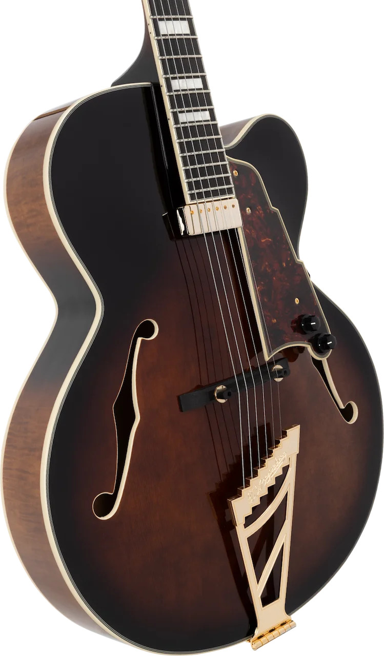 D’Angelico Premier Series EXL-1 Hollowbody Archtop – Brown Burst FInish with …