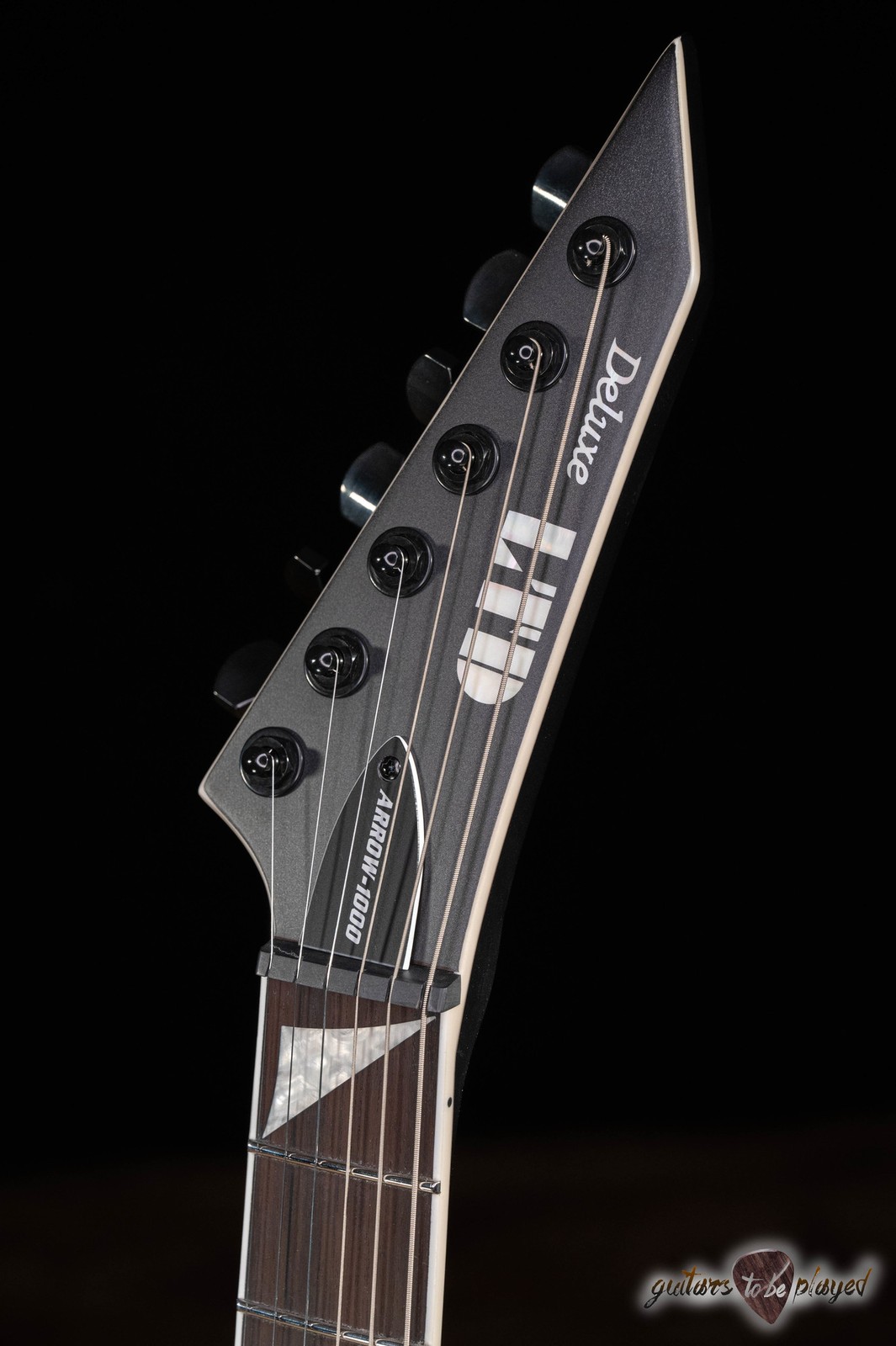 ESP LTD ARROW-1000NT LH Left-Handed Guitar – Charcoal Metallic Satin