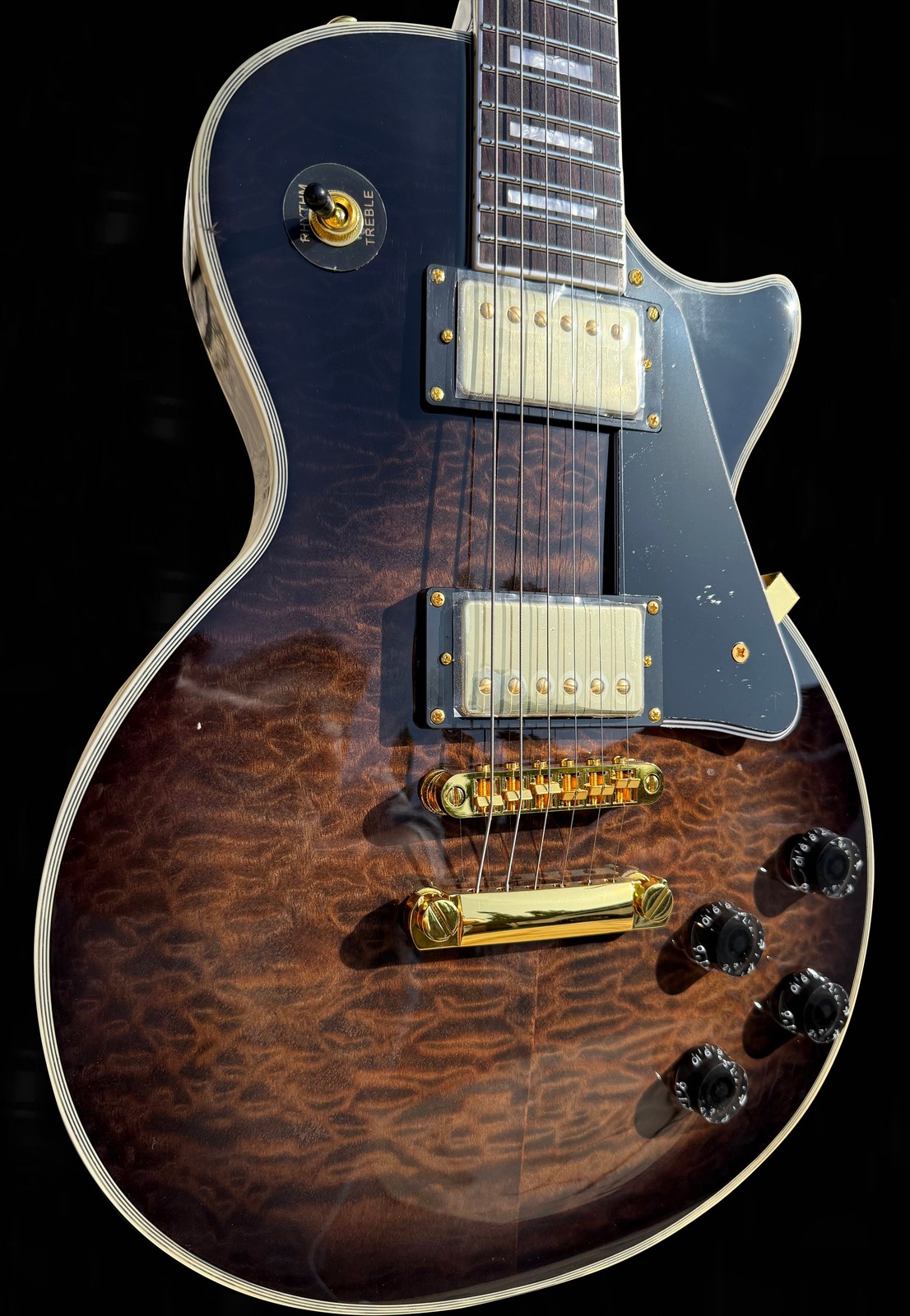 Firefly FFSP LP Style Electric Guitar Cobra Burst Flamed Maple Top Mahogany Body