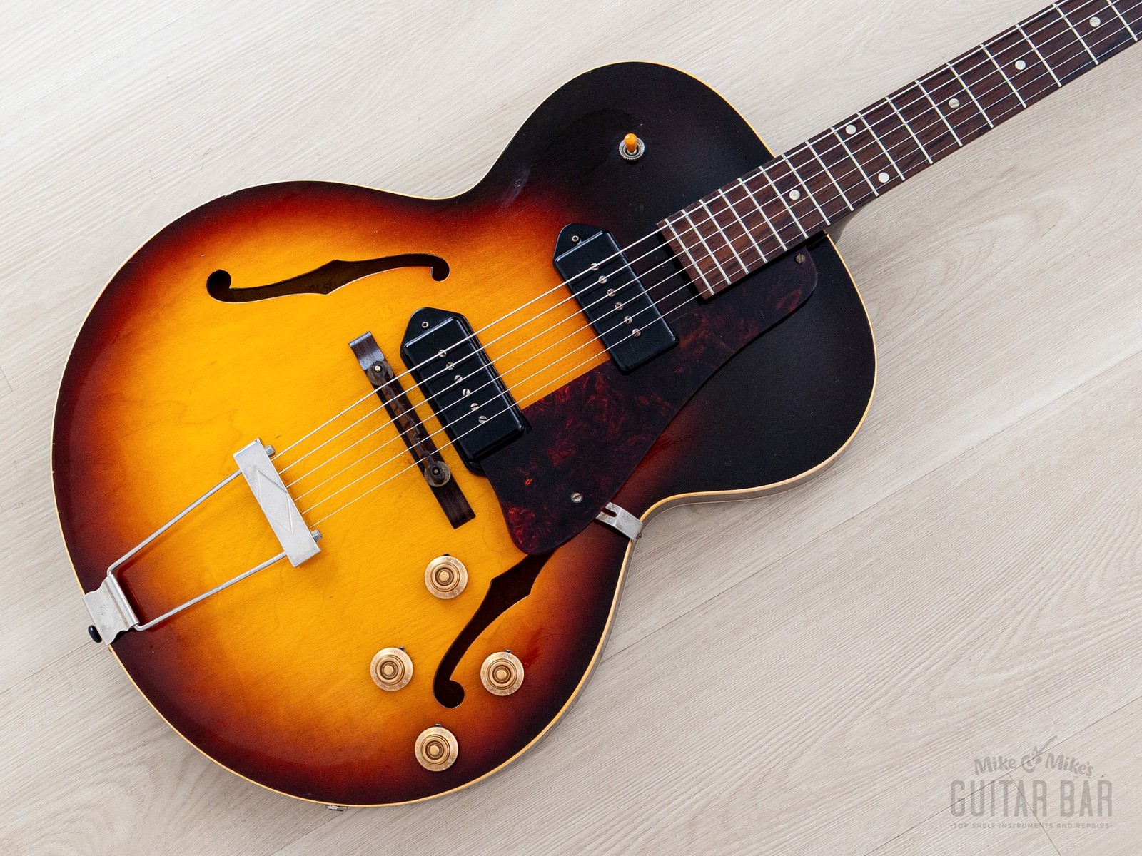 1957 Gibson ES-125 TD Thinline Hollowbody Vintage Guitar Sunburst w/ P-90s, Case