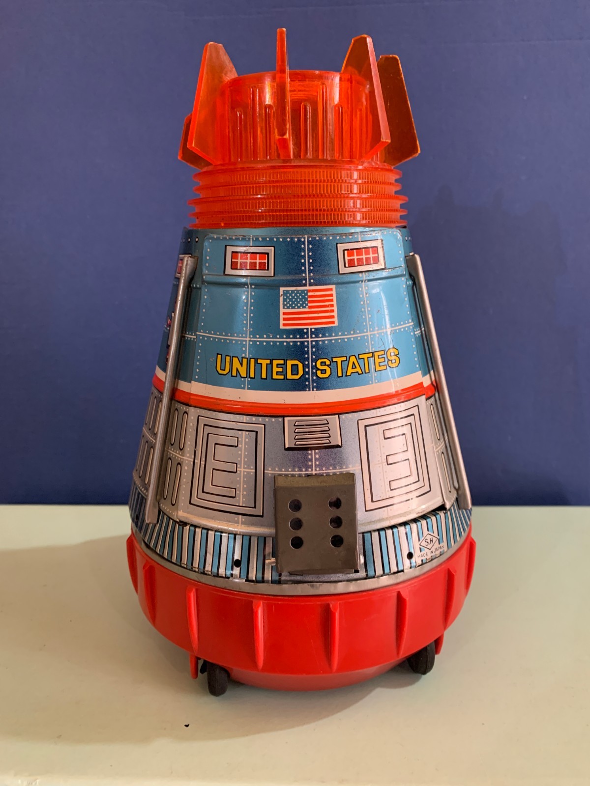 VINTAGE TIN TOY SUPER SPACE SHIP CAPSULE HORIKAWA SH JAPAN 1960s