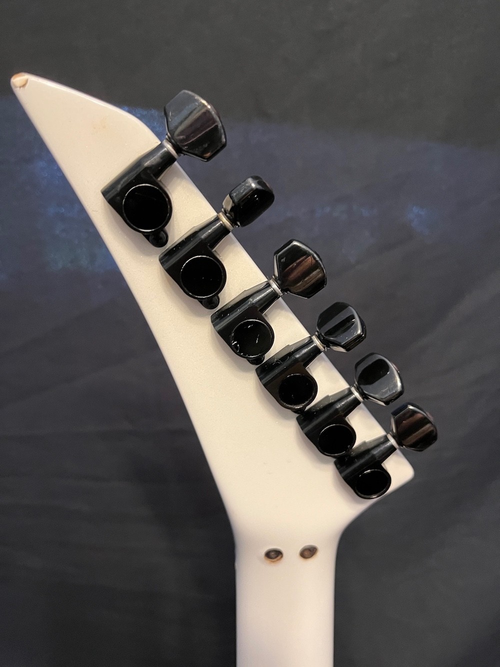 1986 Jackson USA Soloist Platinum Pearl Guitar W/Zebra Stripes W/Case