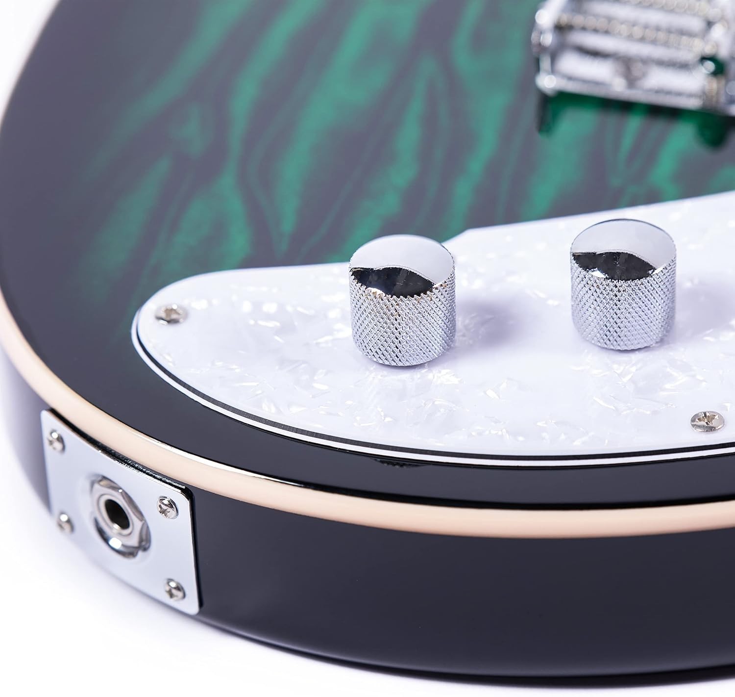 Electric Guitar Semi-Hollow F-Hole Tele Style – Green with Canadian Maple Neck