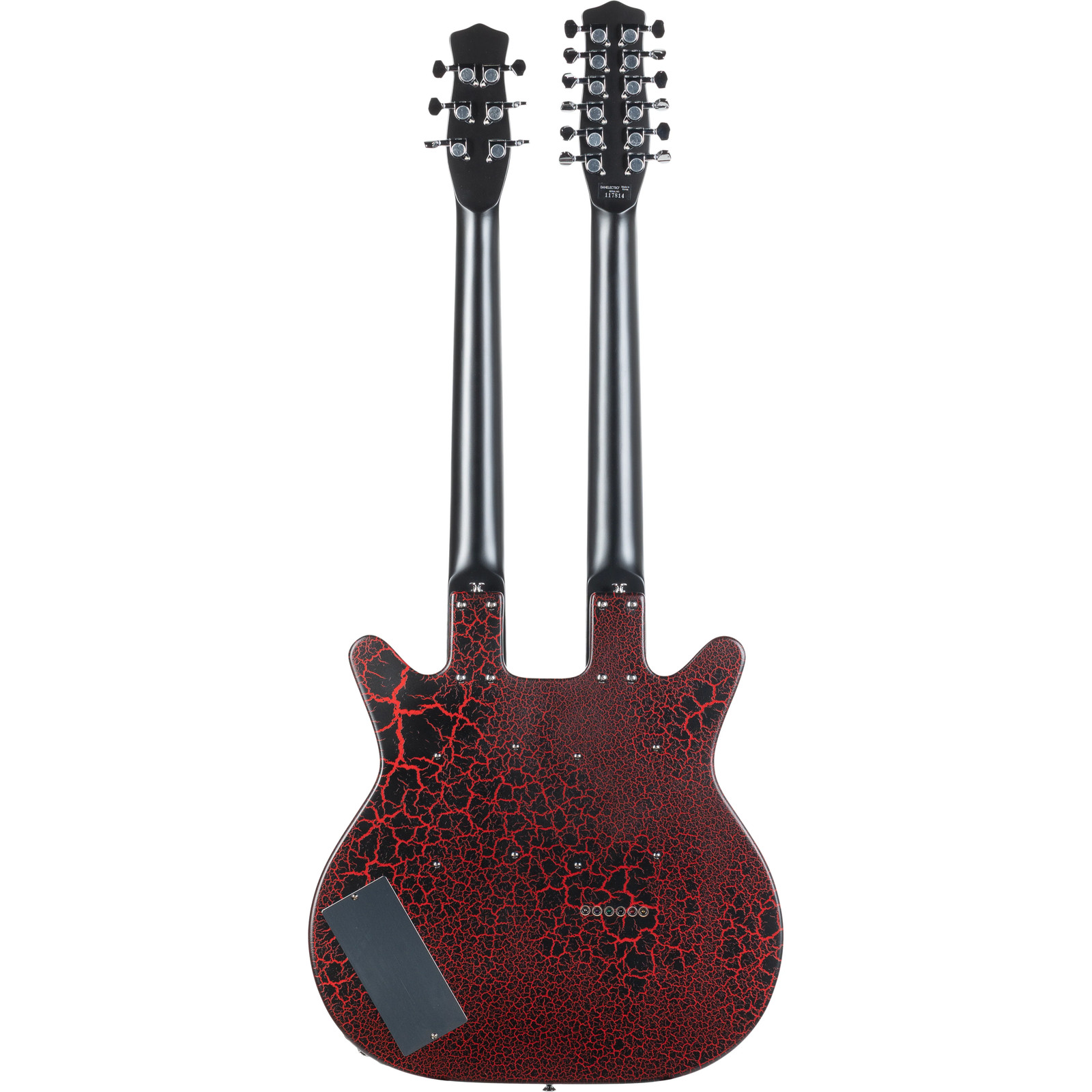 Danelectro 6/12 Doubleneck Electric Guitar – Red Crackle