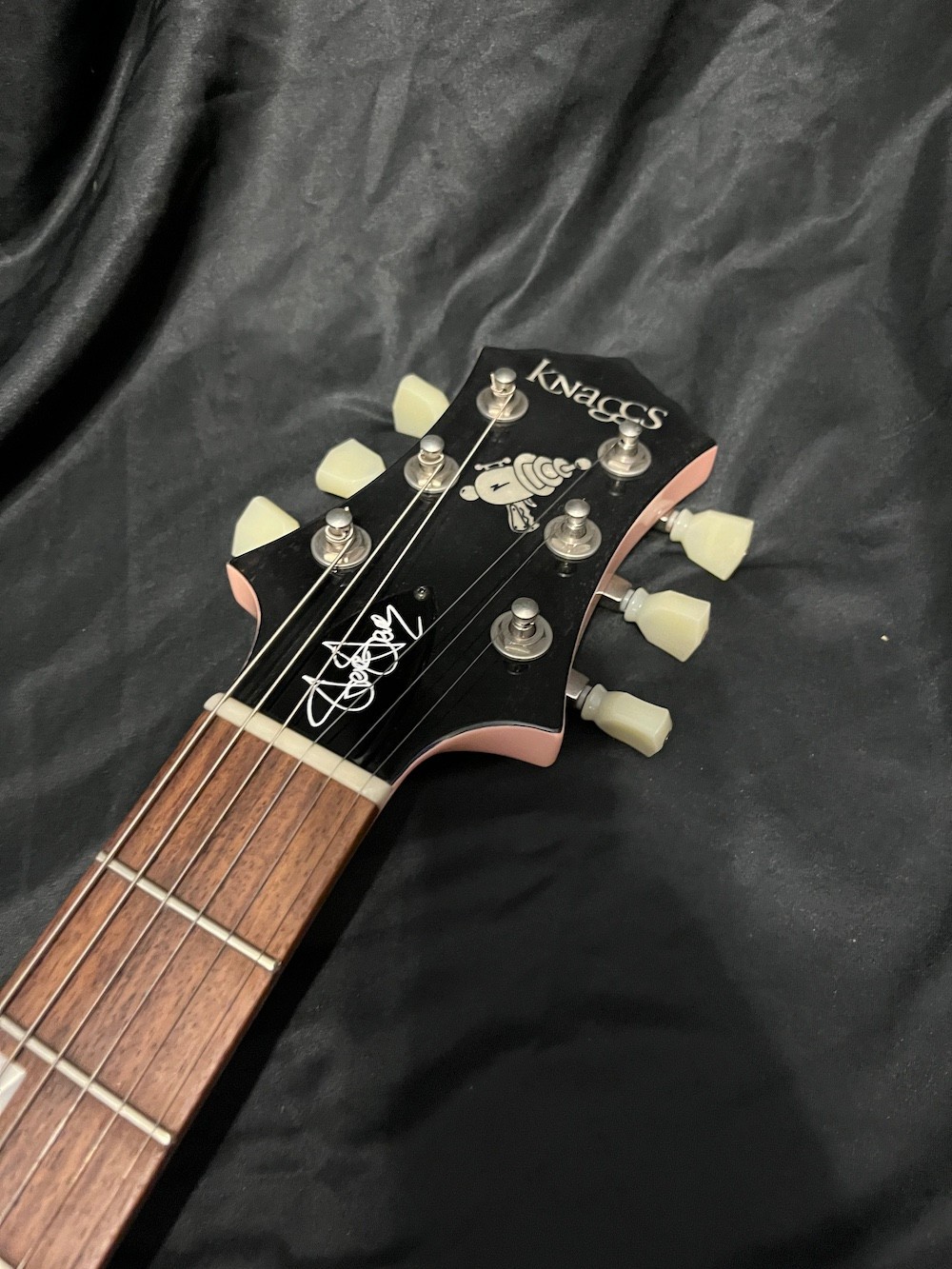 2024 Knaggs SSC-J Steve Stevens Signature Guitar in Shell Pink-OHSC-Signed Back