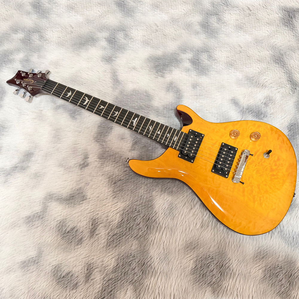 Clearance price Full Size Amber Electric Guitar HH Pickups Bird Fretboard Inlays