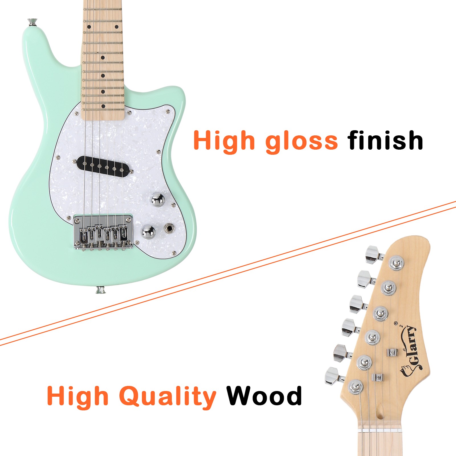 30in Maple Fingerboard Mini Electric Guitar Kit with 5W Amplifier Bag String