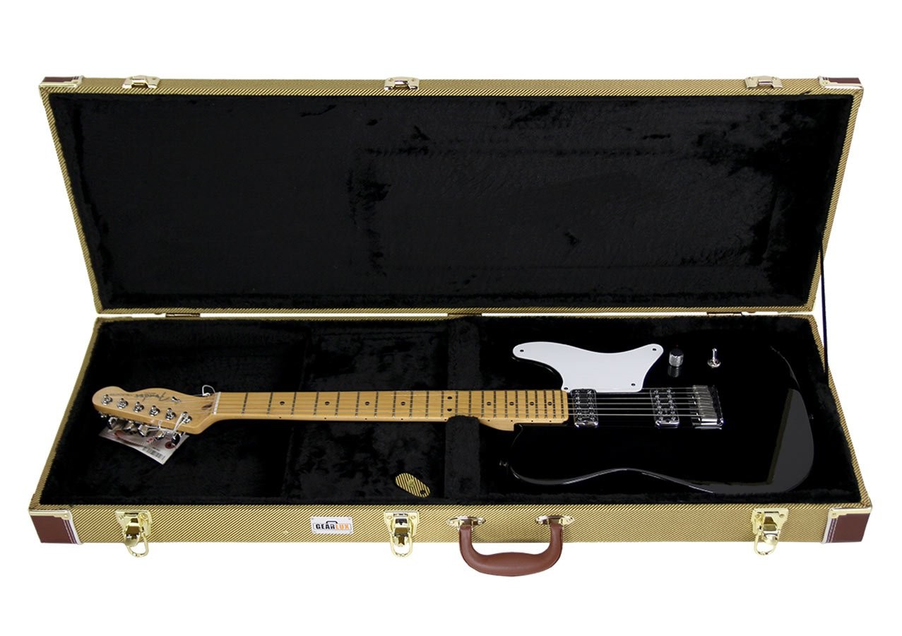 Gearlux BC-227 Electric Bass Guitar Hard Case – Tweed