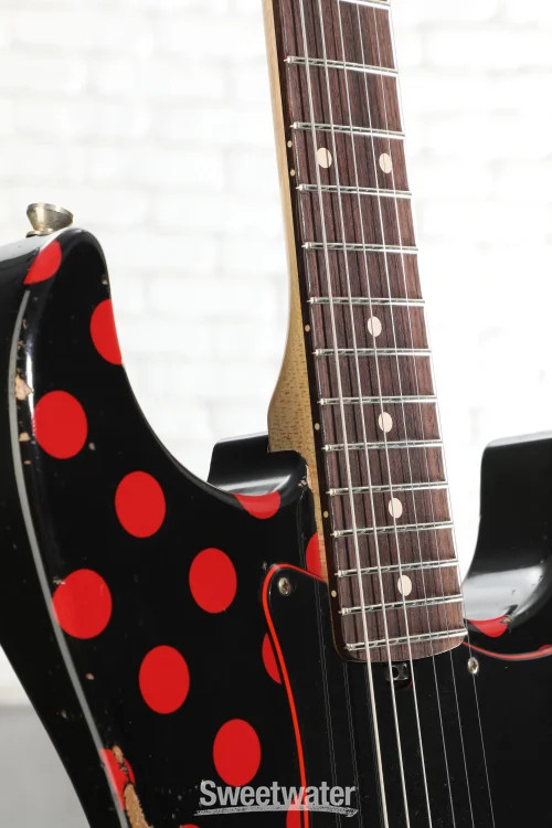 Friedman Vintage S Electric Guitar – Black with Red Polka Dots