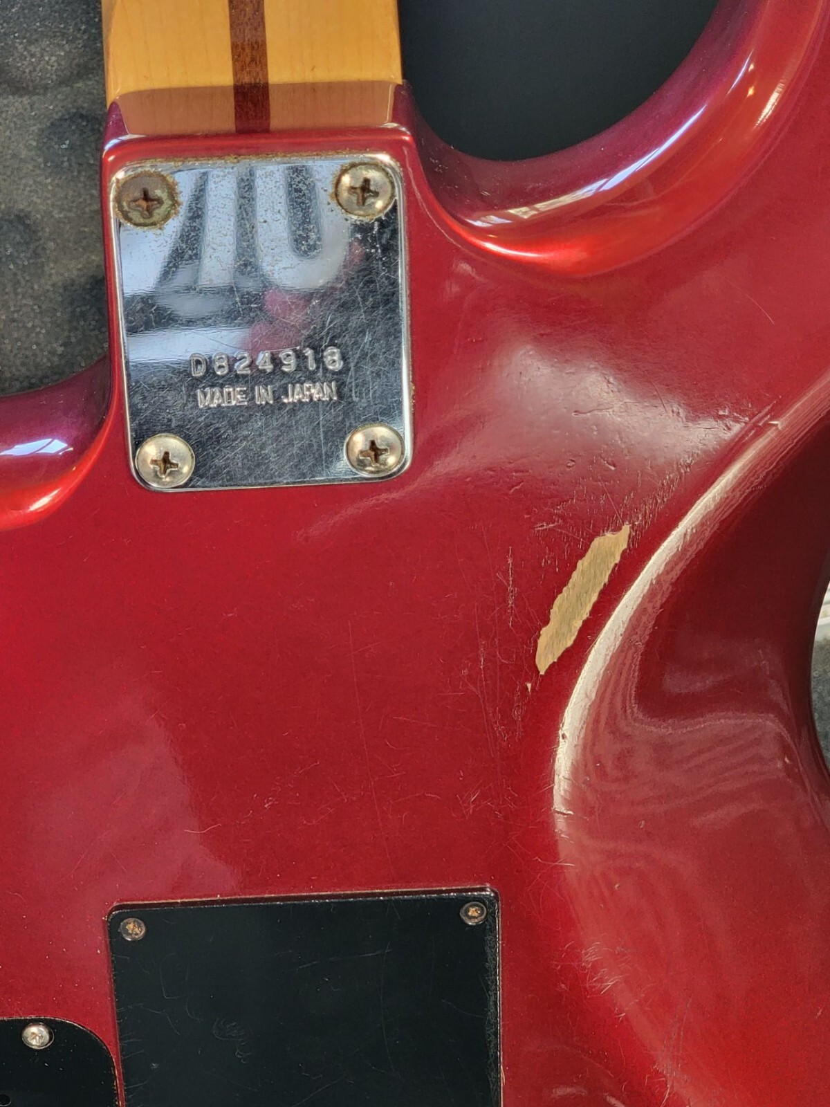SIGNED Roland G-505 Mid-80s Metallic Red w/ Washburn Wonderbar Tremolo – Etched