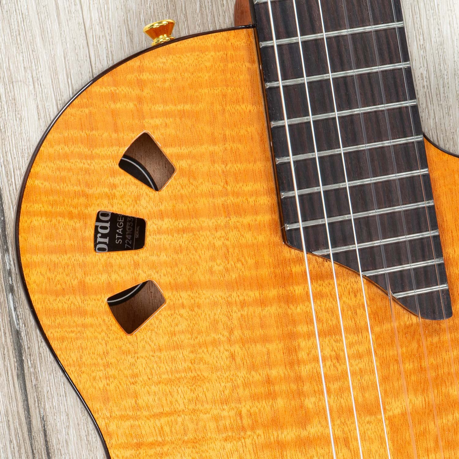 Cordoba Stage Electric Nylon String Guitar, Pau Ferro Fretboard, Natural Amber