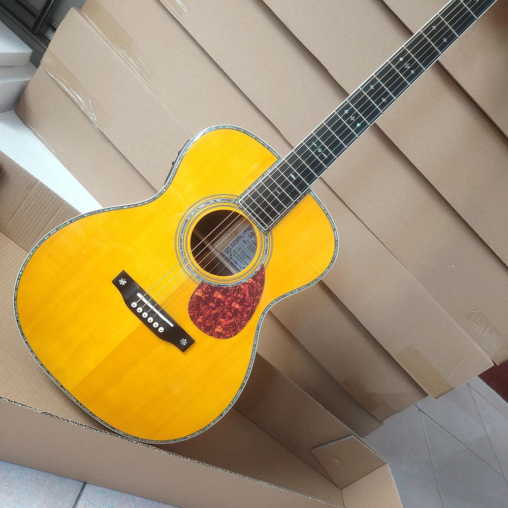 High Quality Acoustic Folk Guitar in Stock, Spruce Maple Panel