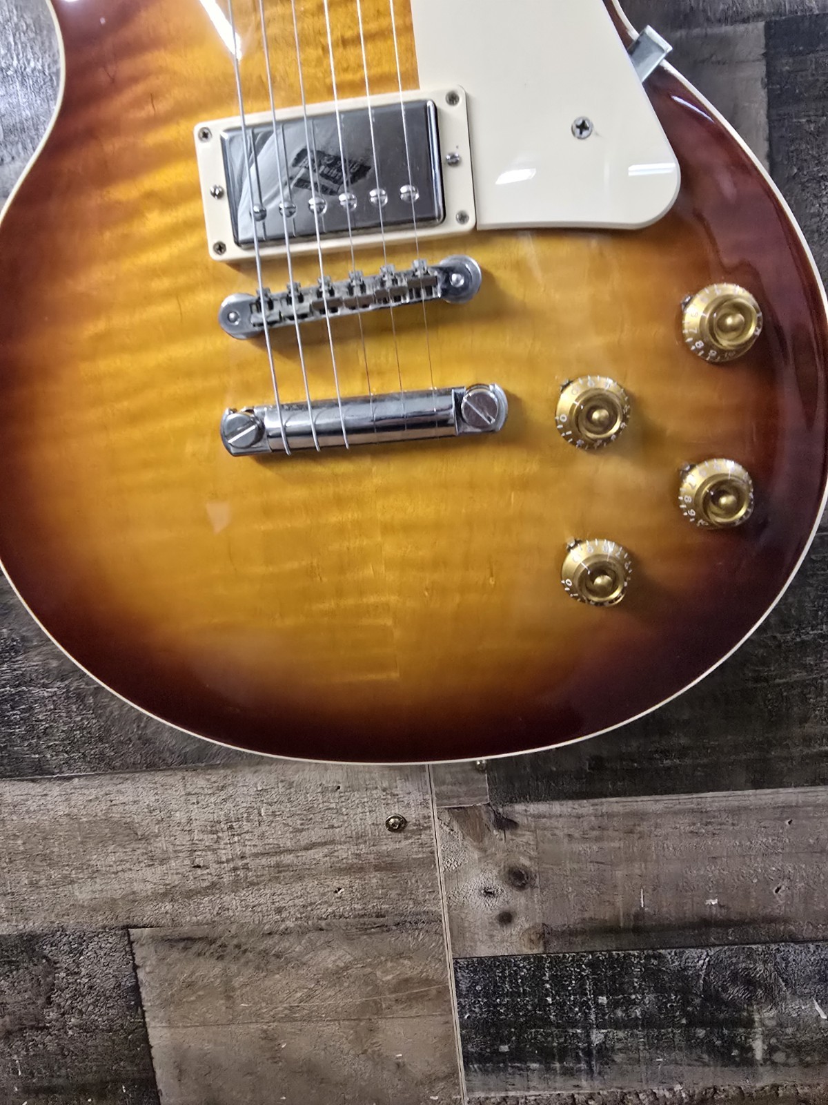2020 Gibson Les Paul Standard 50s AAA Flame Maple Top Iced Tea Burst 9.5 Lb