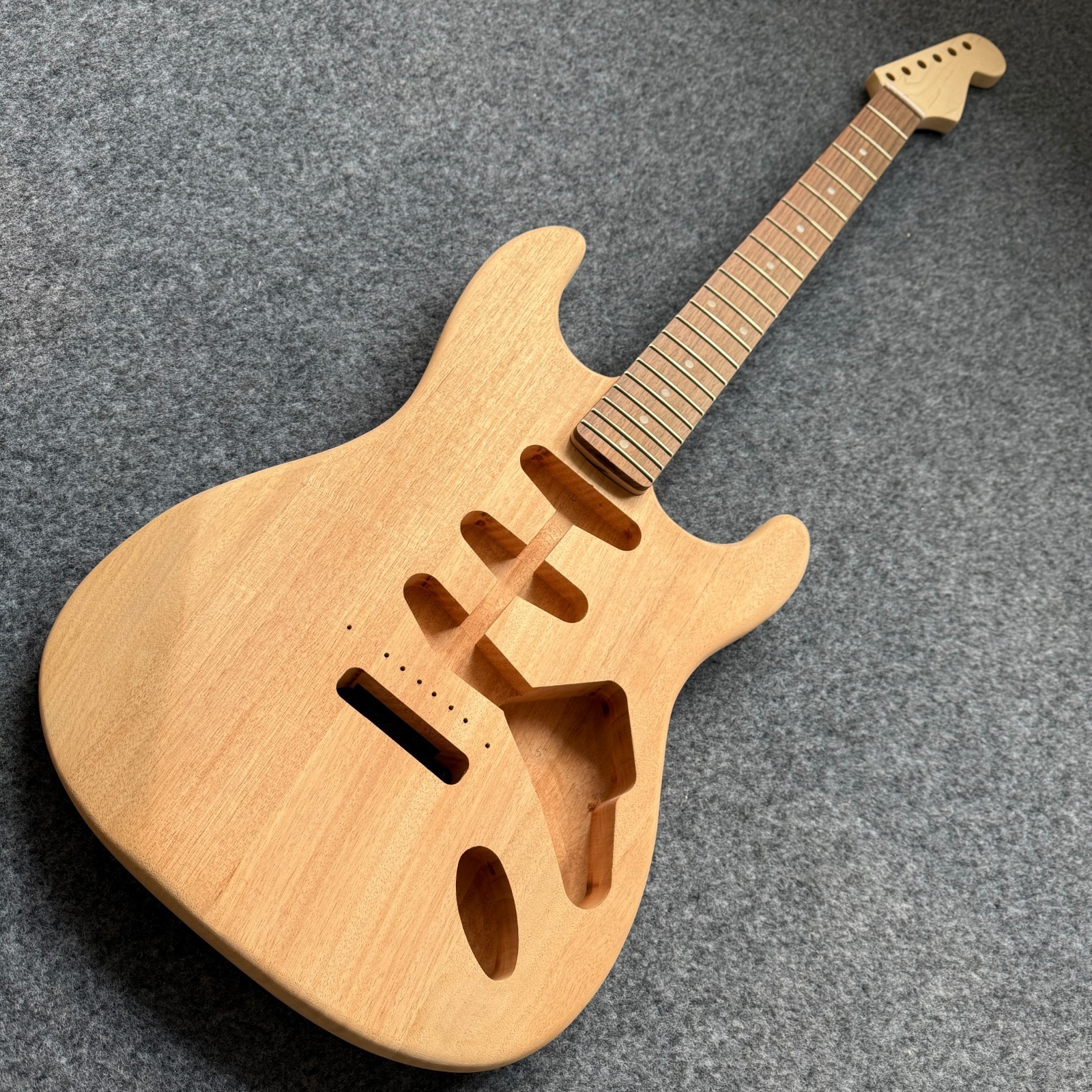 Original Wood Color ST Electric Guitar Components with Accessories Fixed Bridge