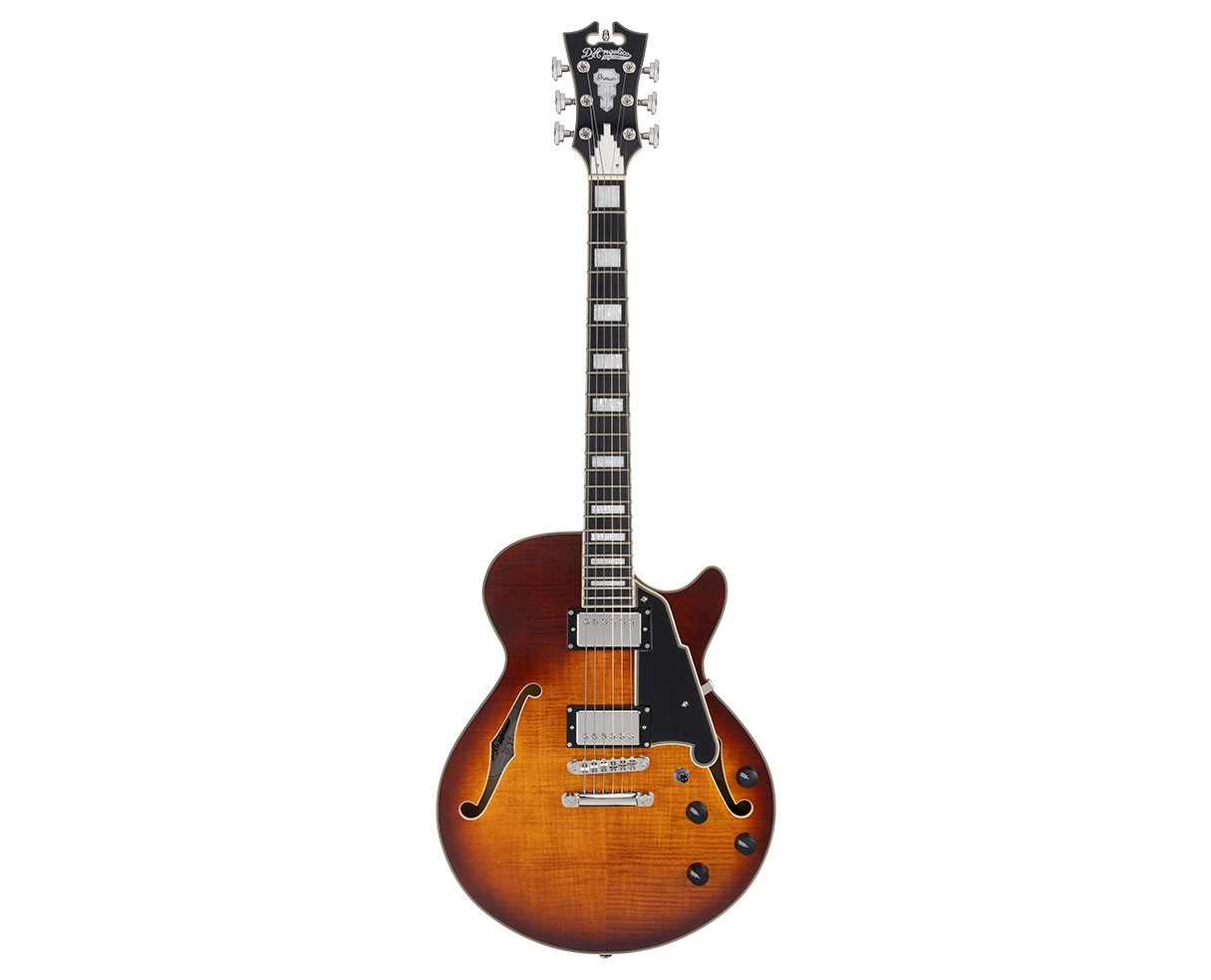 D’Angelico Premier SS Electric Guitar w/Gig Bag – Dark Iced Tea Burst – B-Stock
