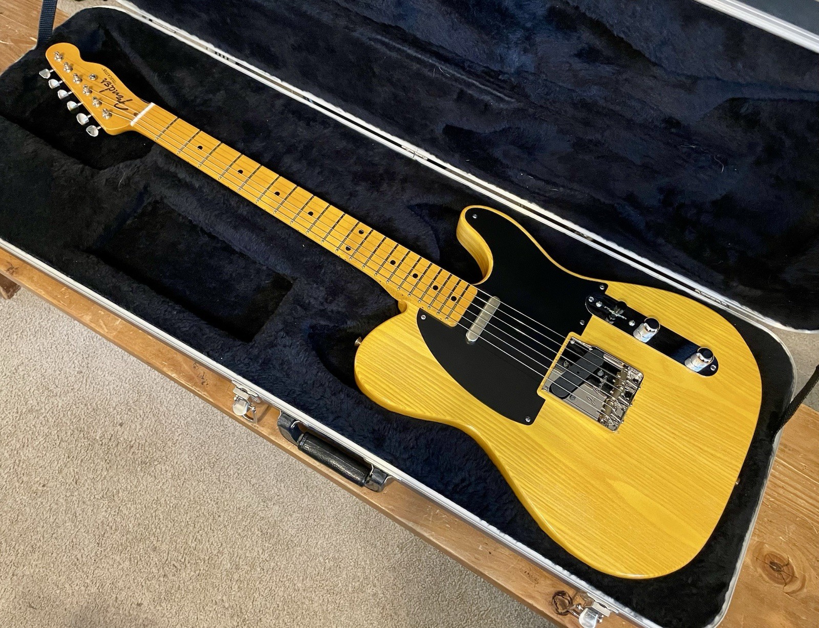 Partscaster ‘51 Tele Style Guitar Ash Body One Piece Maple Neck High End Parts