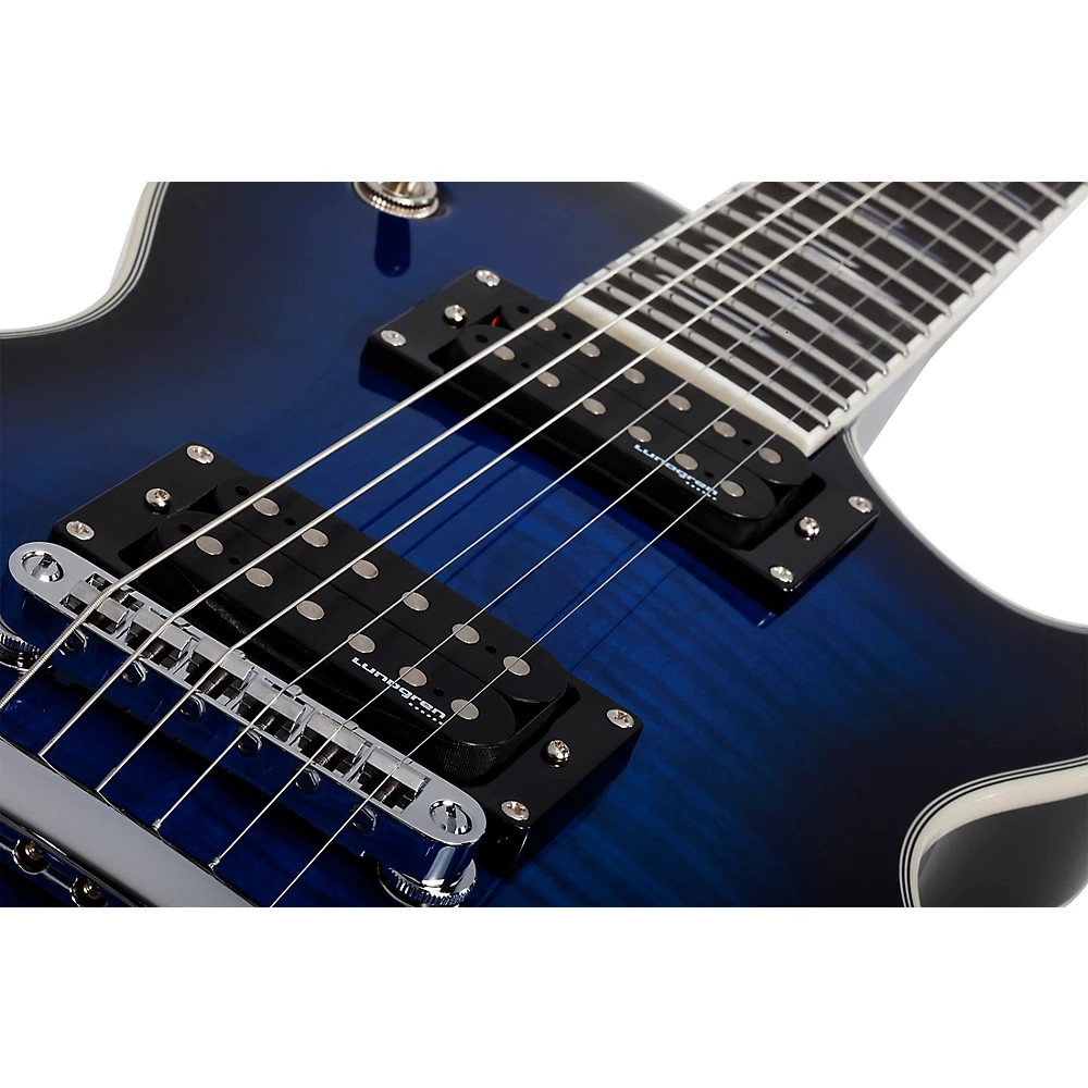 Schecter Guitar Research Solo-II Supreme Electric Guitar See Thru Blue Burst