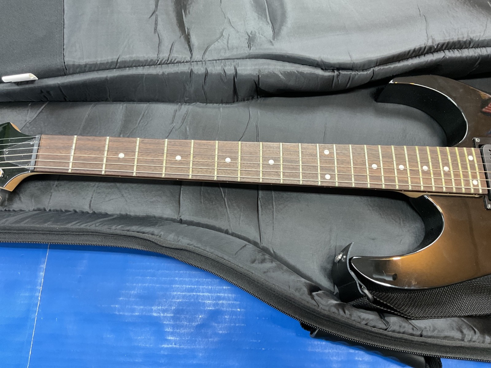 Ibanez RG120 black electric guitar w/ road runner gig bag