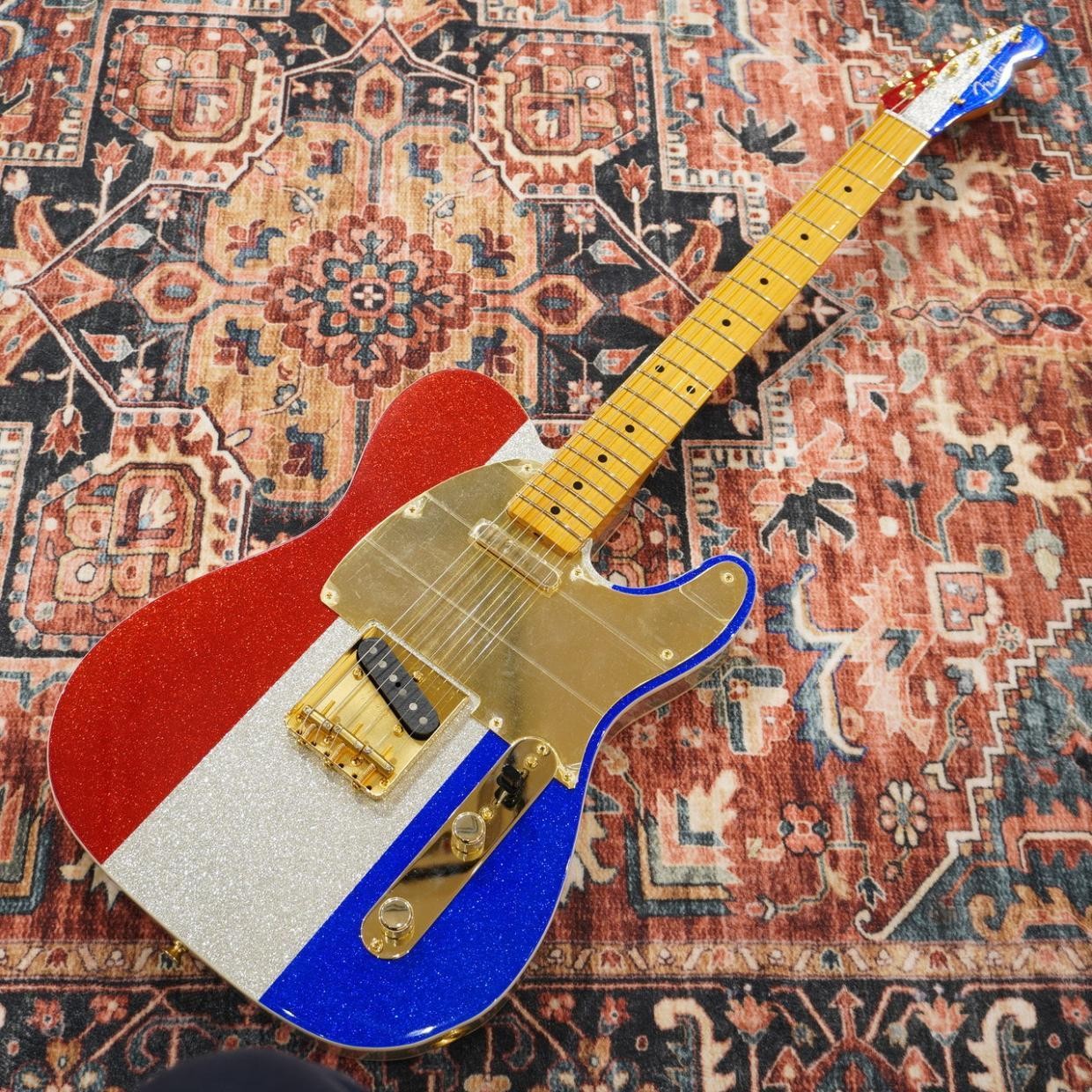 Fender Limited Buck Owens Telecaster Red Silver And Blue Sparkle *Ci896