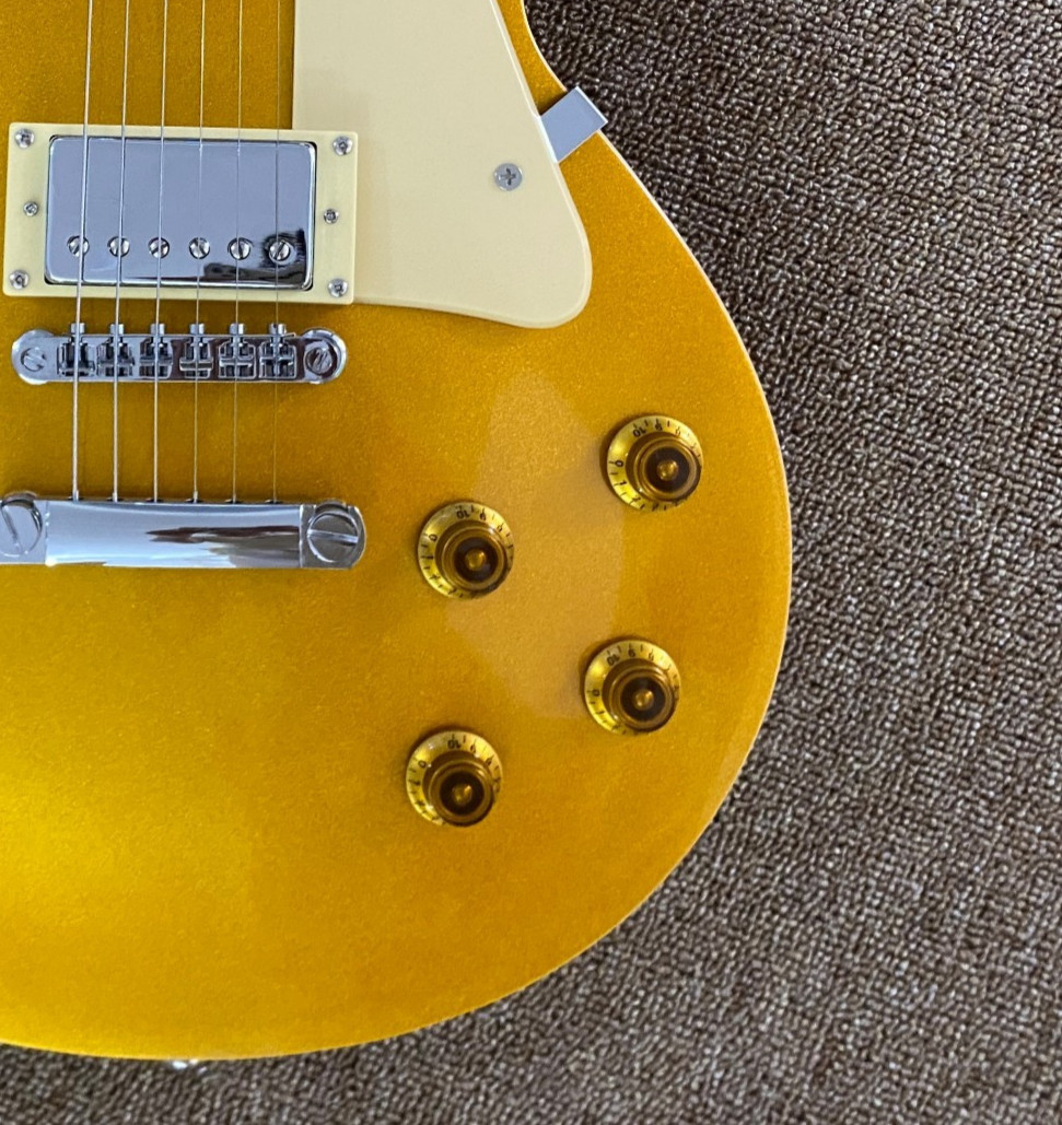 Standard Golden top 6-string Electric Guitar Mahogany Body Chrome Hardware