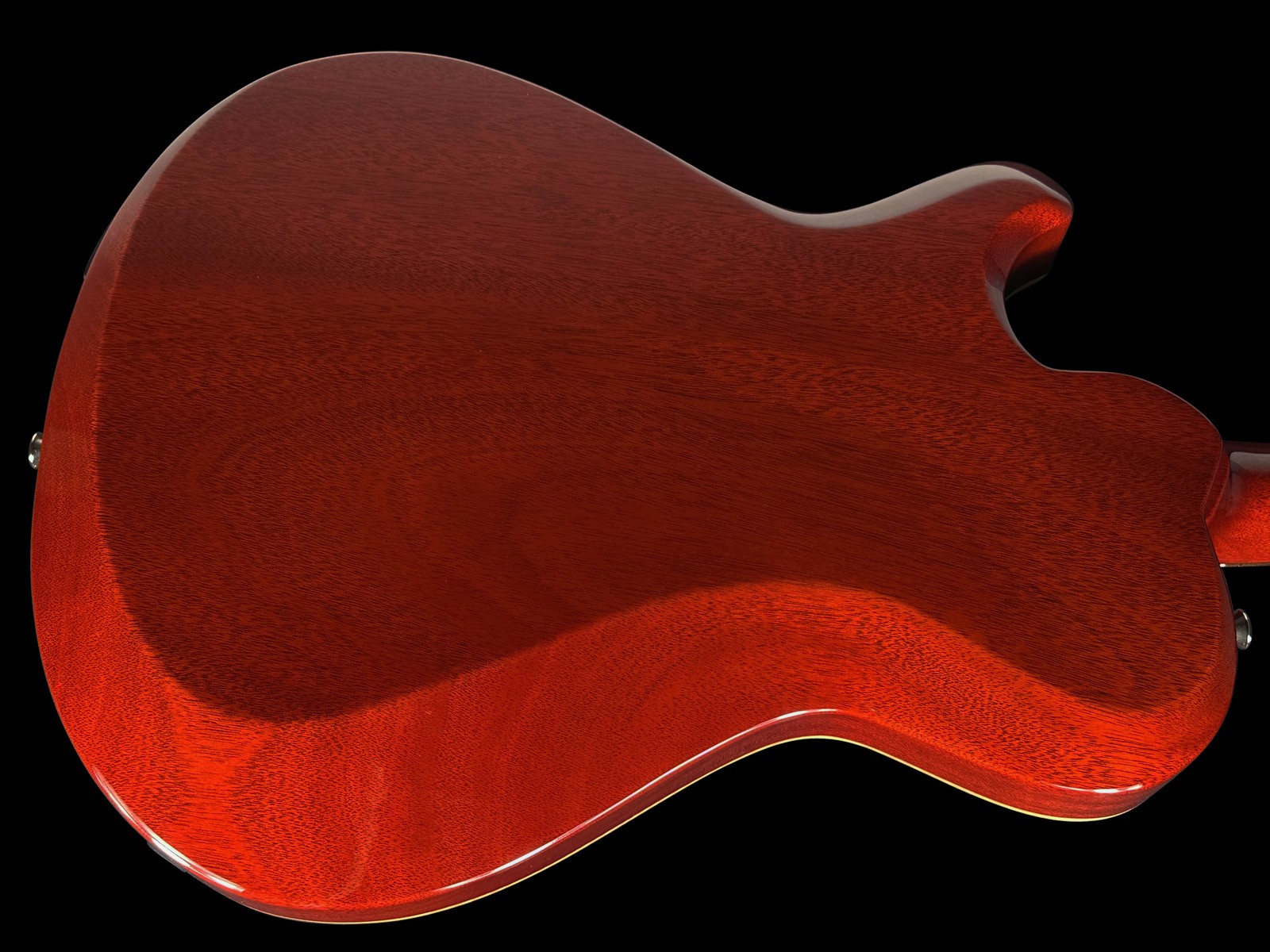 2025 KNAGGS CHENA A HOLLOWBODY ARCHTOP w HUMBUCKER & PIEZO ~ DARK CHERRY BURST