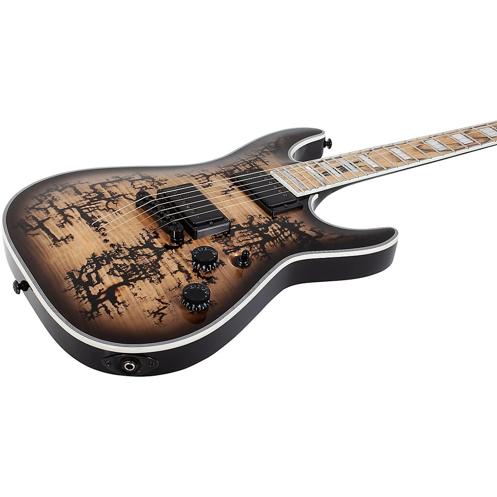 Schecter C1 ElectroResin Electric Guitar Natural with Black Burst