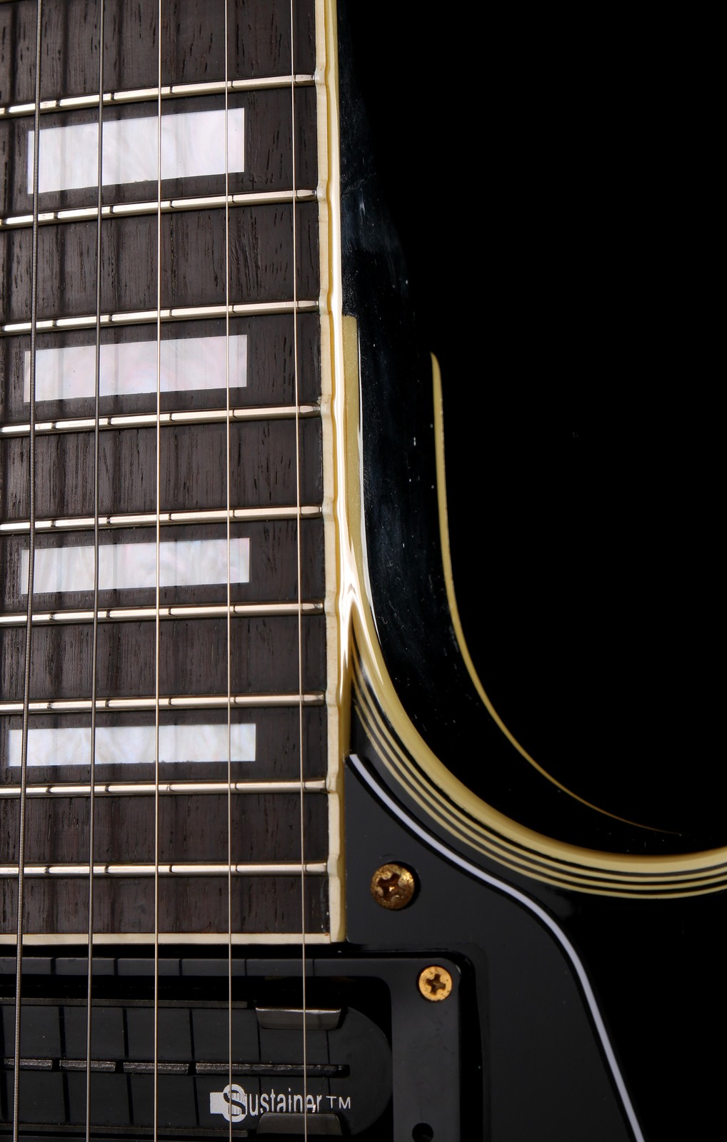 Burny RLC-105X Pata Les Paul Custom Ebony w/Sustainer System