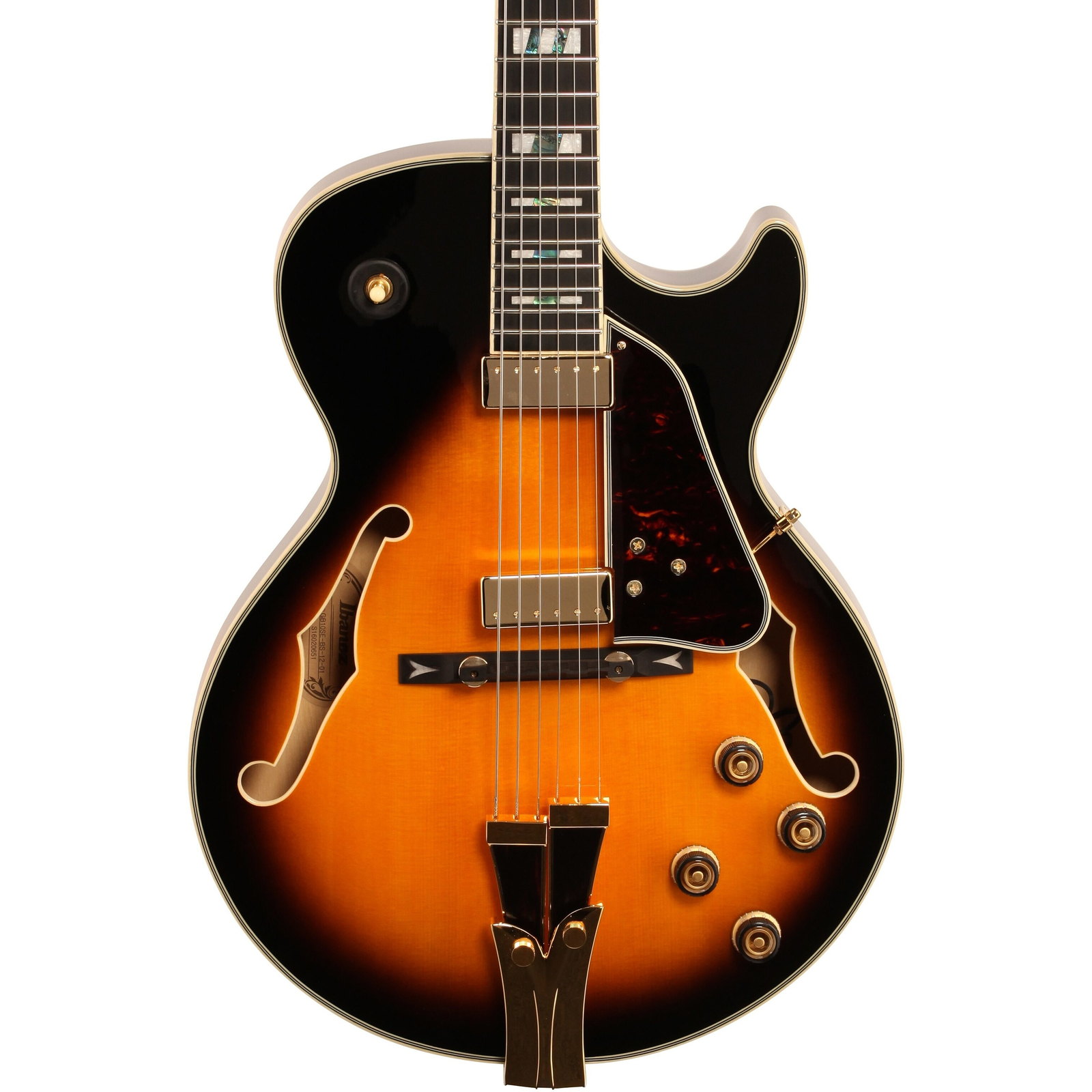 Ibanez GB10SE George Benson Signature Hollowbody E/G, Ebony FB, Brown Sunburst