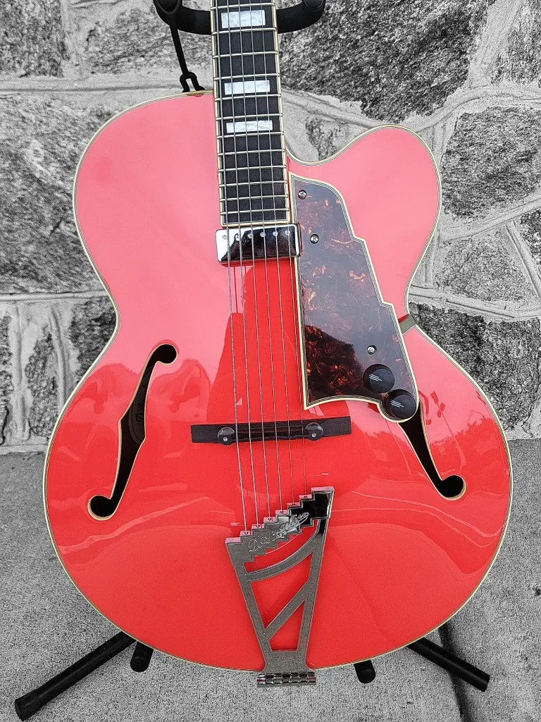 D’Angelico Premier EXL-1 Hollow Body Electric Guitar, Fiesta Red