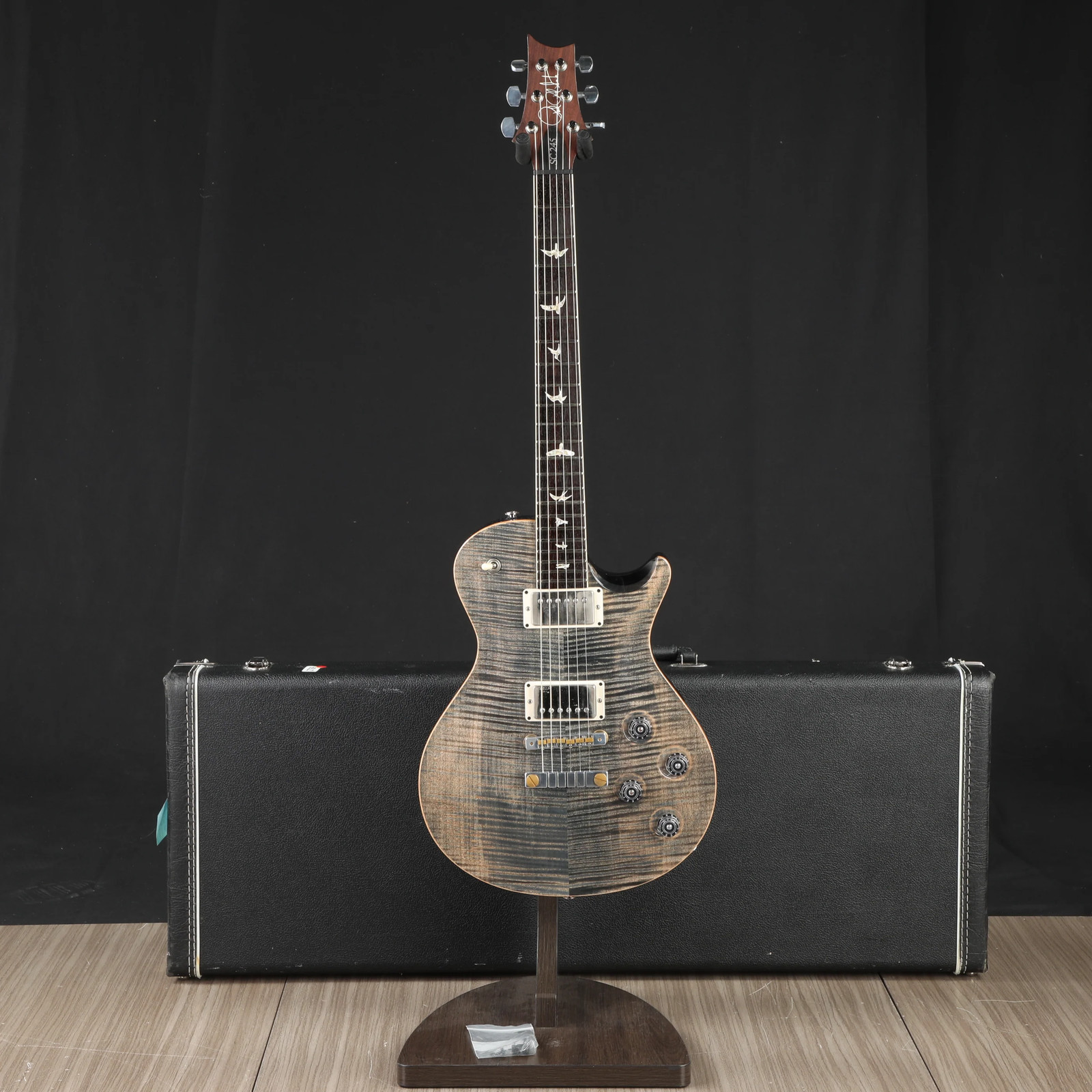 PRS Plek’d PRS Custom 24 10-Top Electric Solidbody Guitar, Charcoal Gray