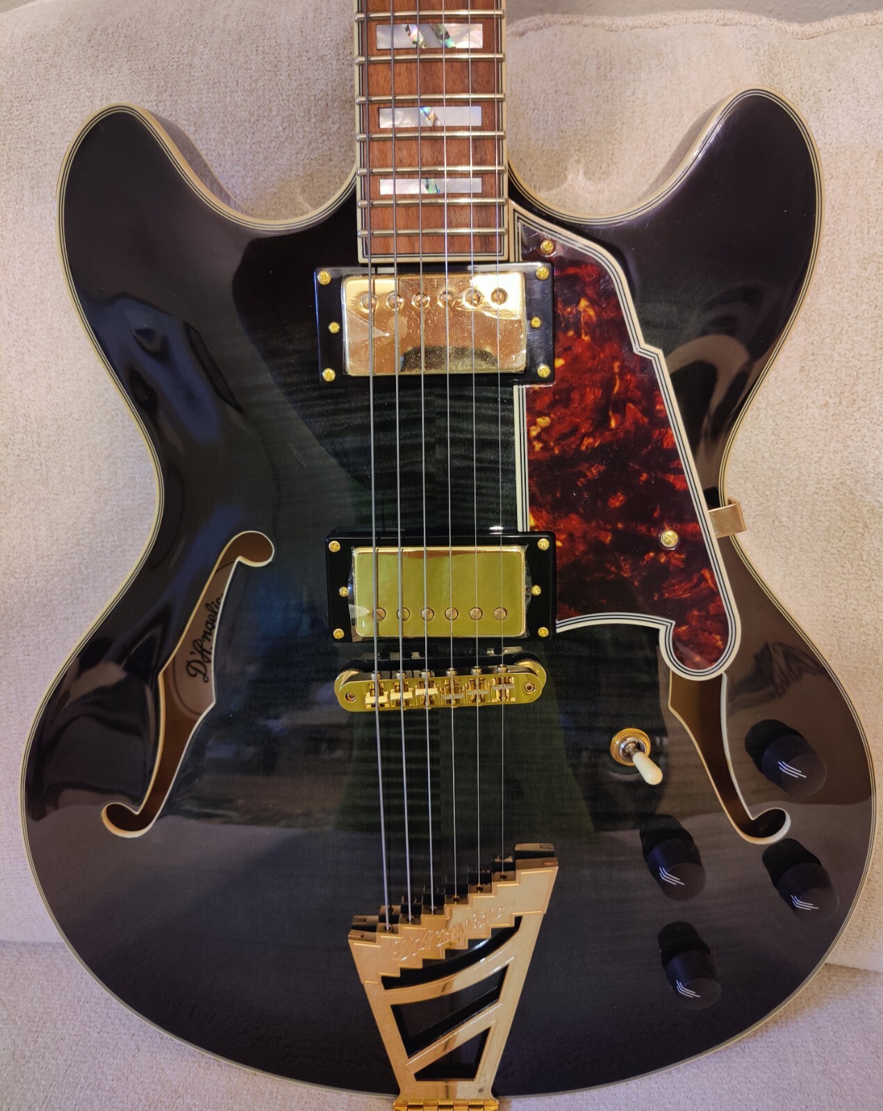 D’Angelico Excel DC Semi-Hollow w/Stairstep Tailpiece – Rare Grey Black NOT Dog!
