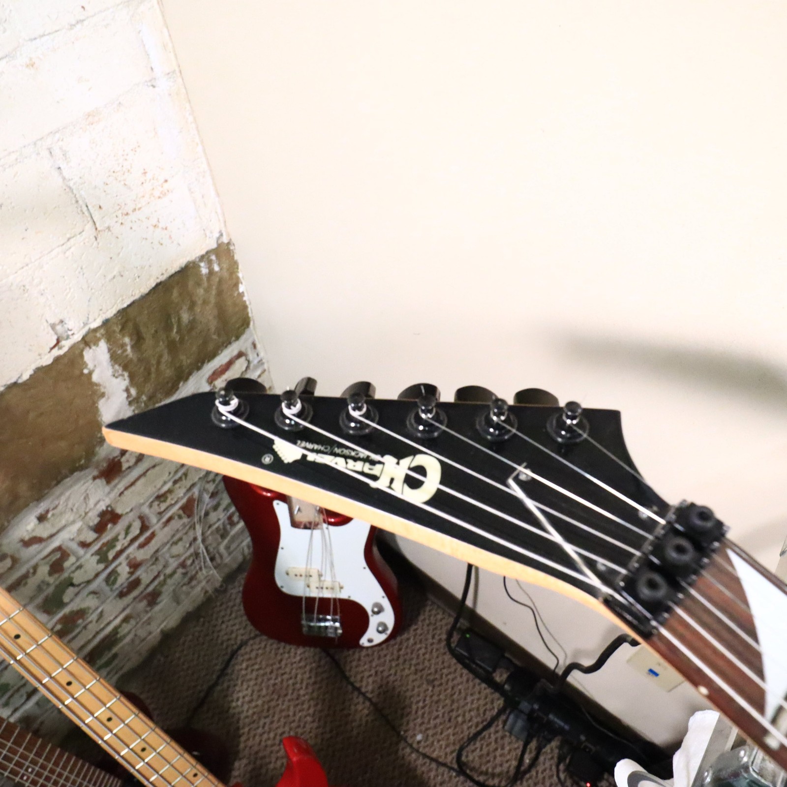 Charvel Predator Electric Guitar Black with Sharkfin Inlays 1991