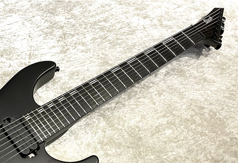 EDWARDS E-M-II-7 Metallic Black Satin Electric Guitar From Japan