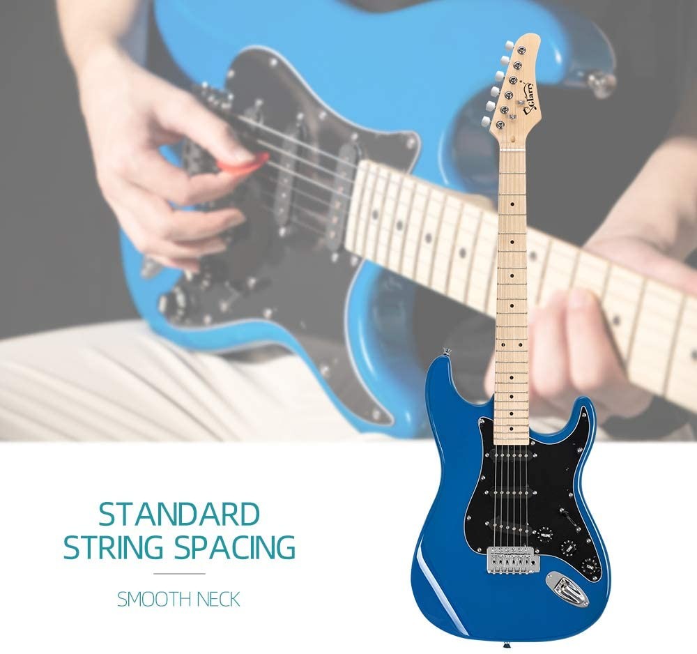 Glarry 39″ GST Electric Guitar for Music Lover Beginner with 20W Amp