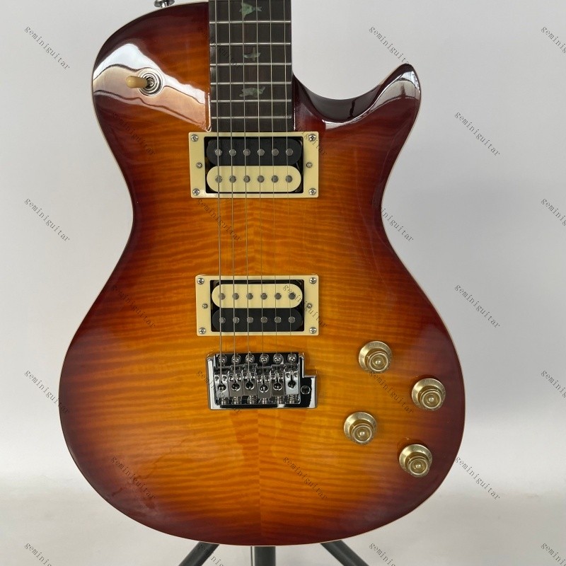 custom SE electric guitar tobacco bird inlay Rounded fret Edge stainless Fret