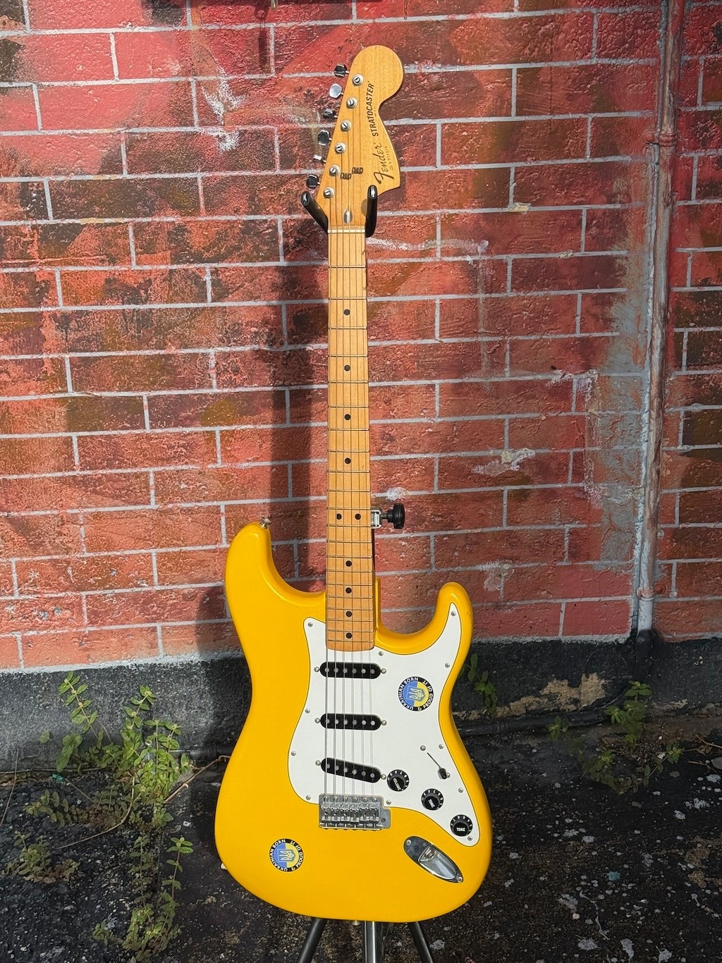1980 Fender Stratocaster International Color Ltd. Run a bad ass Graffiti Yellow.