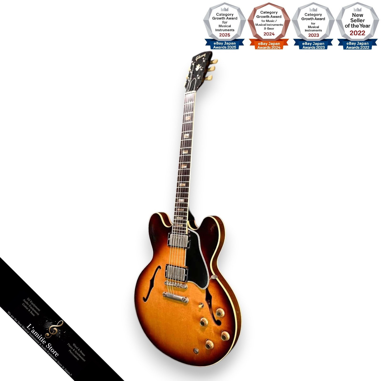 Gibson ES335TD Sunburst 1963 Vintage 3.77kg SemiHollow Electric Guitar
