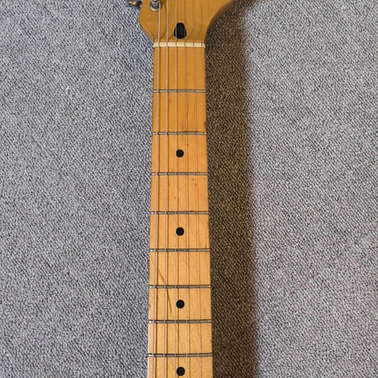 Fender Stratocaster Electric Guitar Black Made In Mexico Used Players Condition
