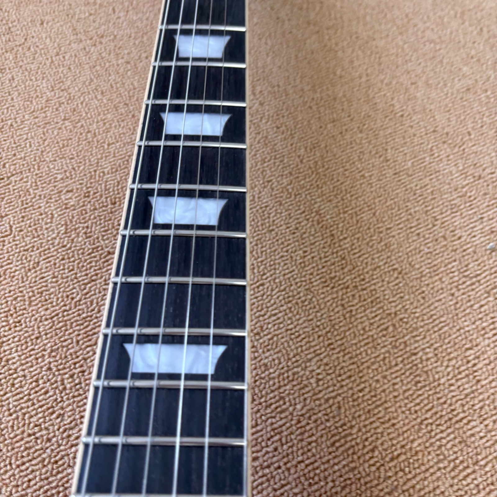 Gold LP Style Electric Guitar Rosewood Fingerboard Cream Pickguard Chrome Part