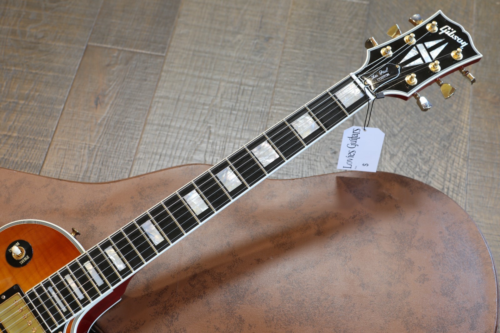 2015 Gibson Custom Shop Les Paul Custom Figured Guitar Iced Tea Burst + COA OHSC