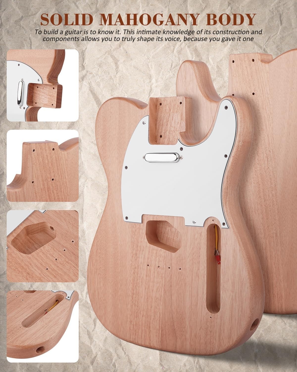 Easy Assembly DIY Electric Guitar Kit, All Parts Included