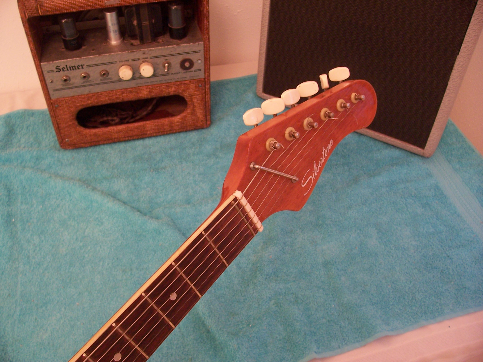 Custom made Homemade Mahogany LP Style electric guitar Silvertone bolt on neck